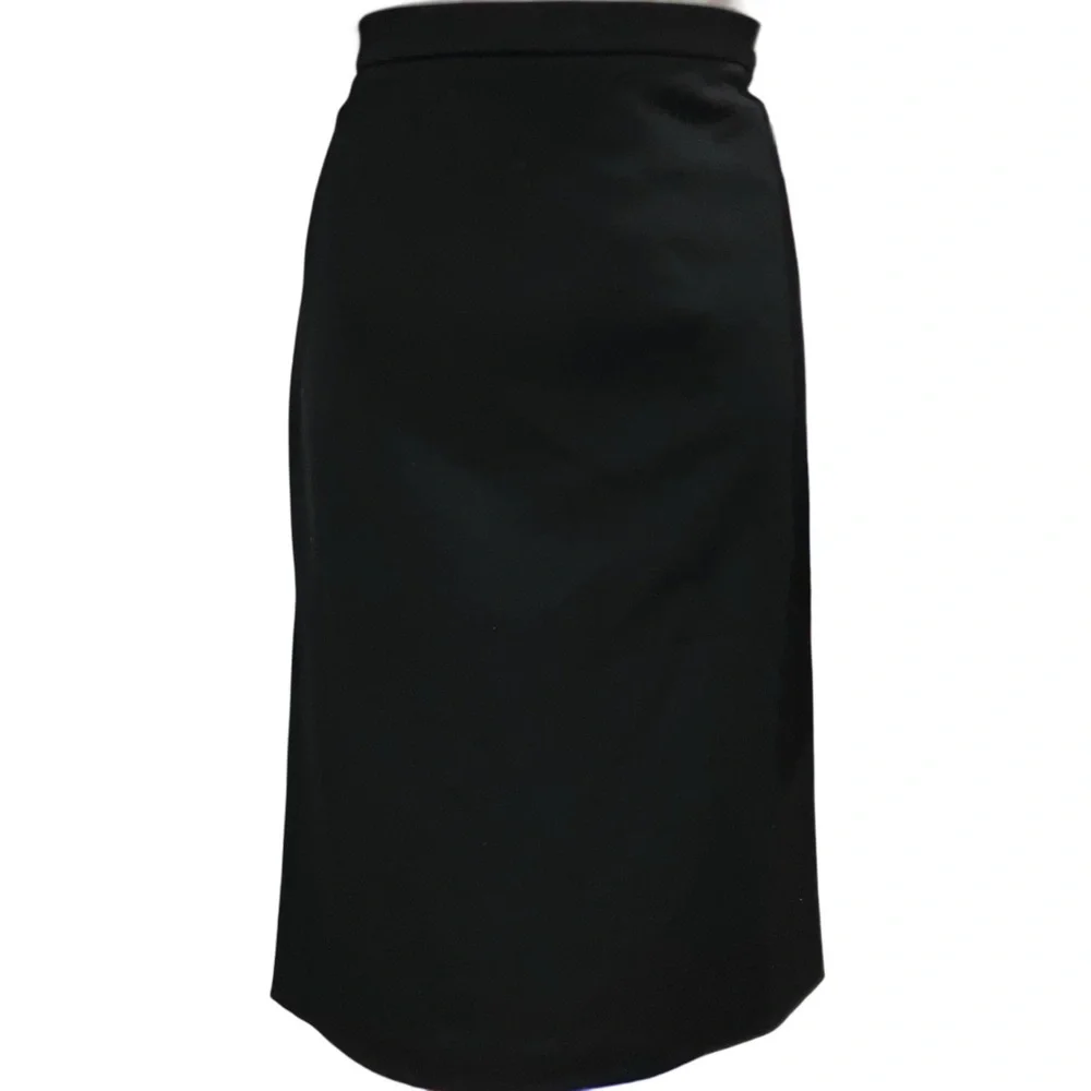 BCBG MaxAzria Knee Length Pencil Skirt Women's Black Lace Up Corset Back Sz 8